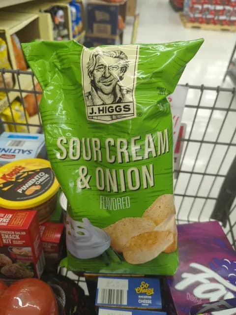 J. Higgs Sour Cream & Onion Flavored Potato Chips