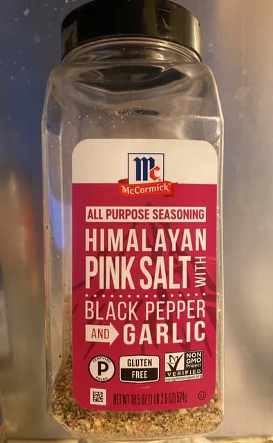 Mccormick All Purpose Seasoning Himalayan Pink Salt With Black Pepper And Garlic
