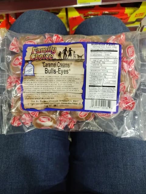 Family Choice Caramel Creams Bulls-Eyes