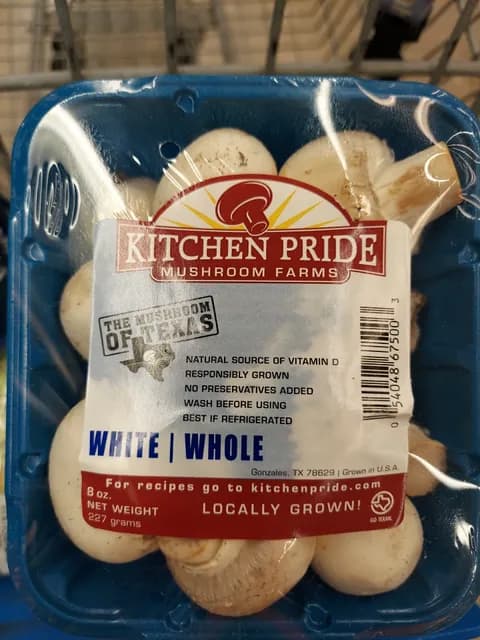 Kitchen Pride Mushroom Farms White Whole Mushrooms