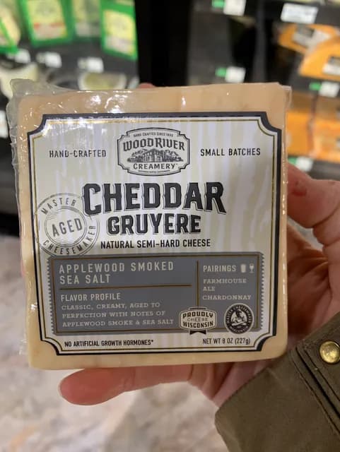 Wood River Creamery Cheddar Gruyere Applewood Smoked Sea Salt