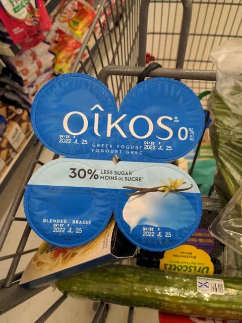 Oikos Greek Yogurt 30% Less Sugar