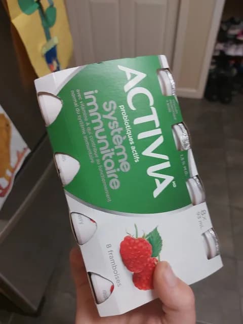 Activia Immune System Drinkable Probiotic Yogurt, Raspberry Flavor