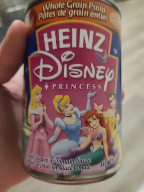 Heinz Disney Princess Whole Grain Pasta Shapes In Tomato Sauce