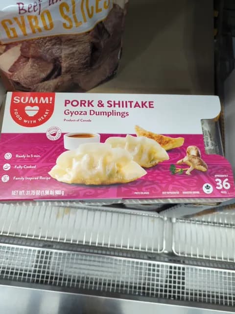 Summ! Pork & Shiitake Gyoza Dumplings
