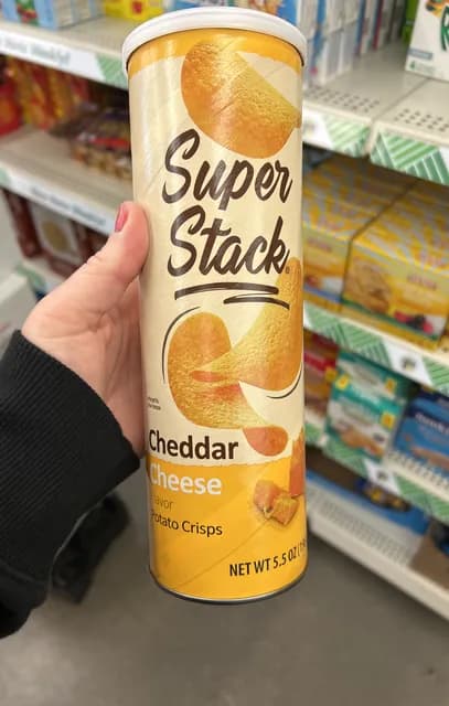 Super Stack Cheddar Cheese Flavor Potato Crisps