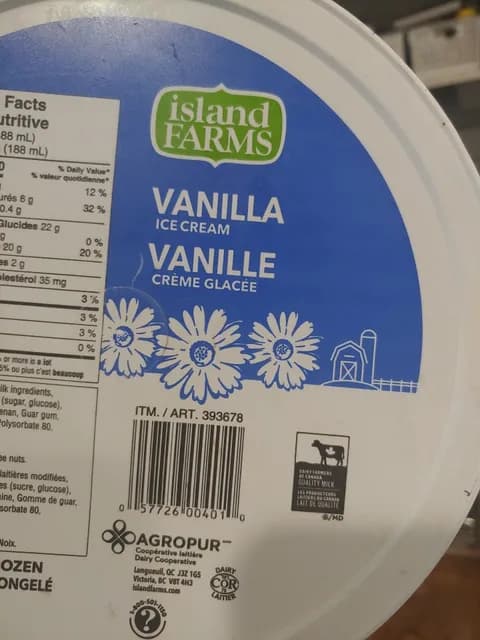 Island Farms Vanilla Ice Cream