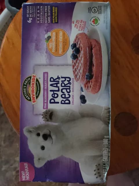 Nature'S Path Envirokidz Organic Polar Beary Pink Blueberry Waffles