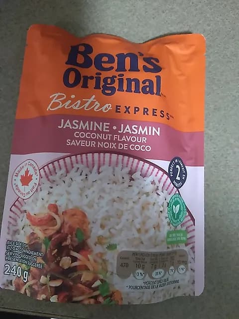 Ben'S Original Bistro Express Coconut Flavour Jasmine Rice