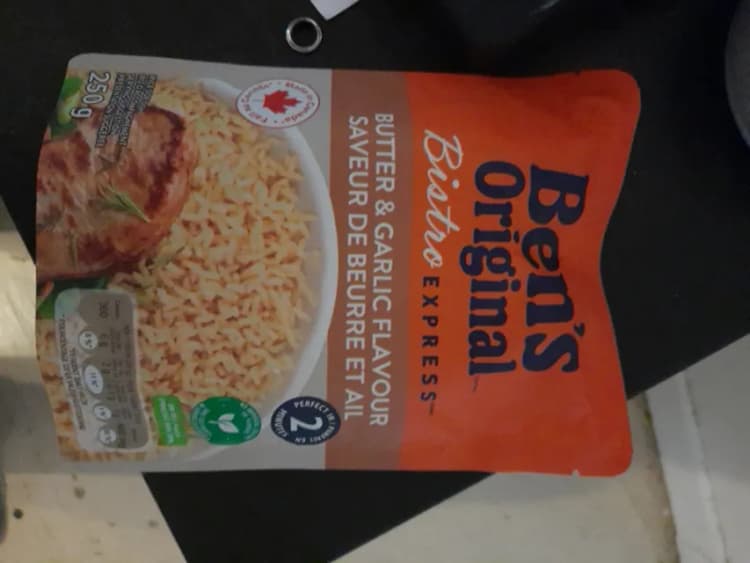 Ben'S Original Bistro Express Butter & Garlic Flavour Rice Side Dish