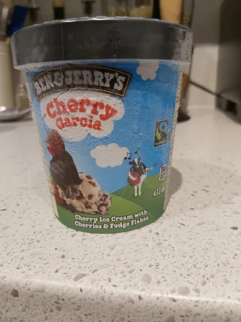 Ben & Jerry'S Cherry Garcia Cherry Ice Cream With Cherries & Fudge Flakes