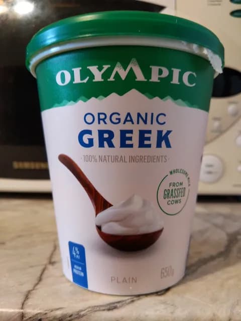 Olympic Organic Plain Greek Yogurt