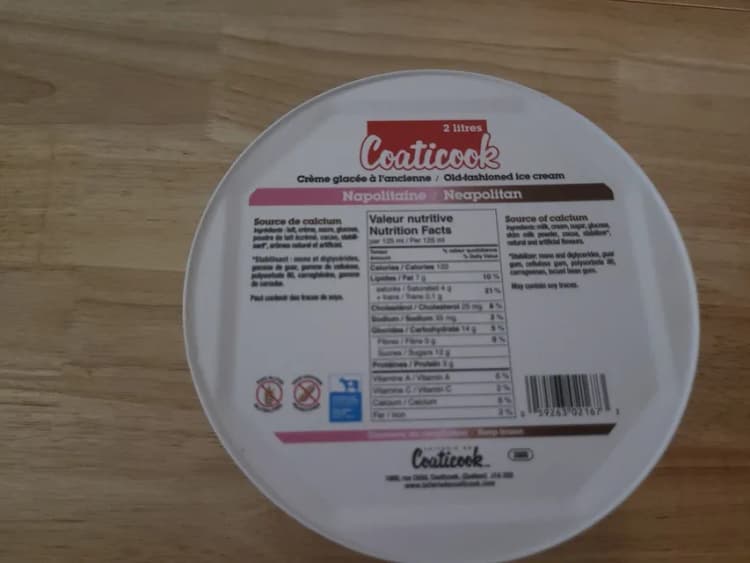Coaticook Neapolitan Old-Fashioned Ice Cream