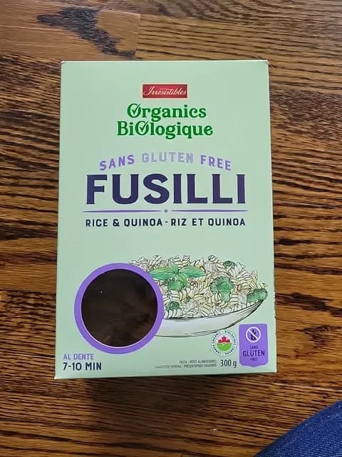 Irresistibles Organics Gluten Free Fusilli Rice & Quinoa
