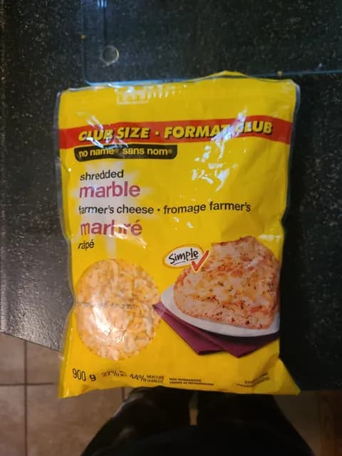 No Name Shredded Marble Farmer'S Cheese