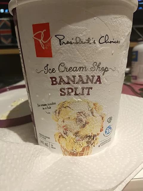 President'S Choice Ice Cream Shop Banana Split
