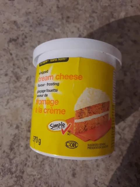 No Name Whipped Cream Cheese Frosting