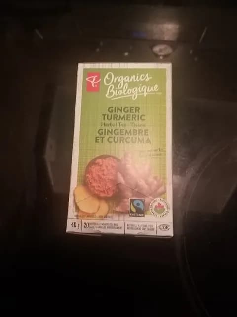 Pc Organics Ginger Turmeric Herbal Tea