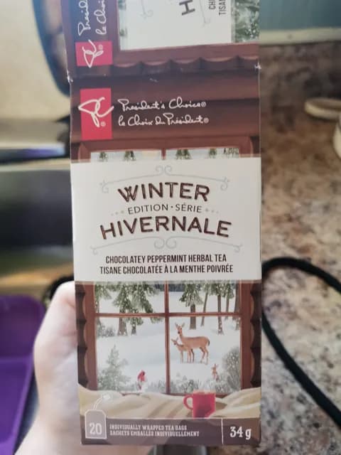 President'S Choice Winter Edition Chocolatey Peppermint Herbal Tea