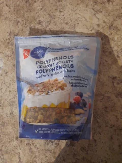 President'S Choice Blue Menu Polyphenols Mixed Berry Granola Boost