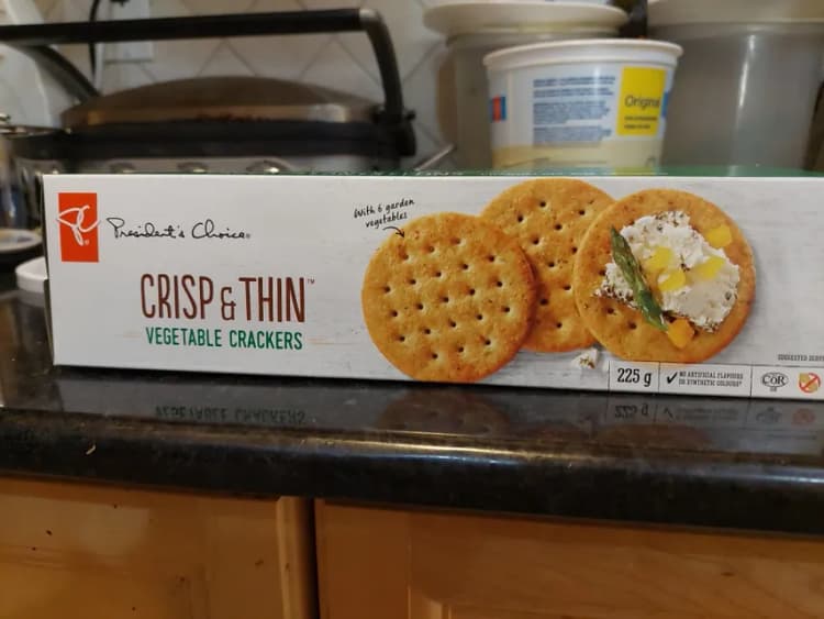 President'S Choice Crisp & Thin Vegetable Crackers