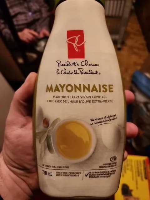President'S Choice Mayonnaise Made With Extra Virgin Olive Oil