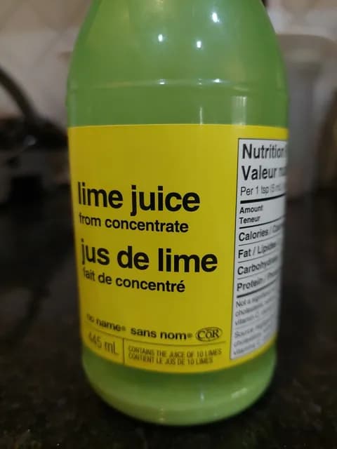 No Name Lime Juice From Concentrate