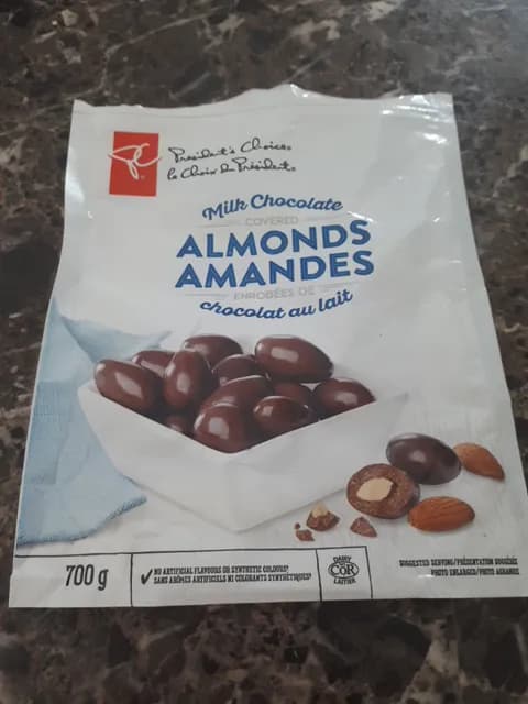 President'S Choice Milk Chocolate Almonds