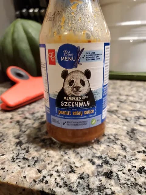 President'S Choice Blue Menu Memories Of Szechwan Mild Peanut Satay Sauce