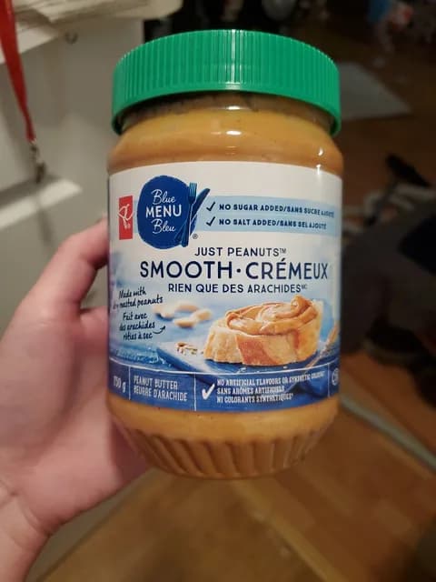 President'S Choice Blue Menu Just Peanuts Smooth Peanut Butter