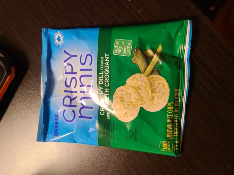Quaker Crispy Minis Crunchy Dill Flavour Brown Rice Chips