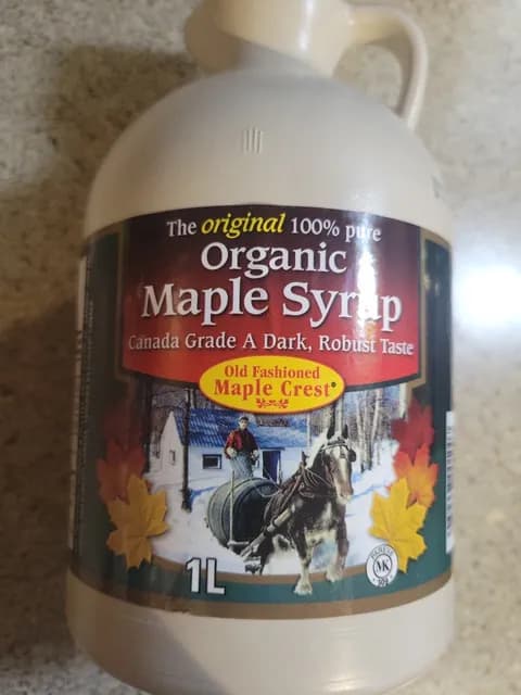 Old Fashioned Maple Crest Organic Maple Syrup