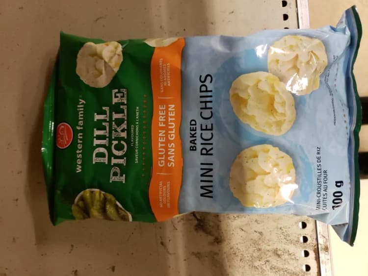Western Family Dill Pickle Flavoured Baked Mini Rice Chips