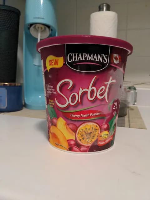Chapman'S Cherry Peach Passion Sorbet