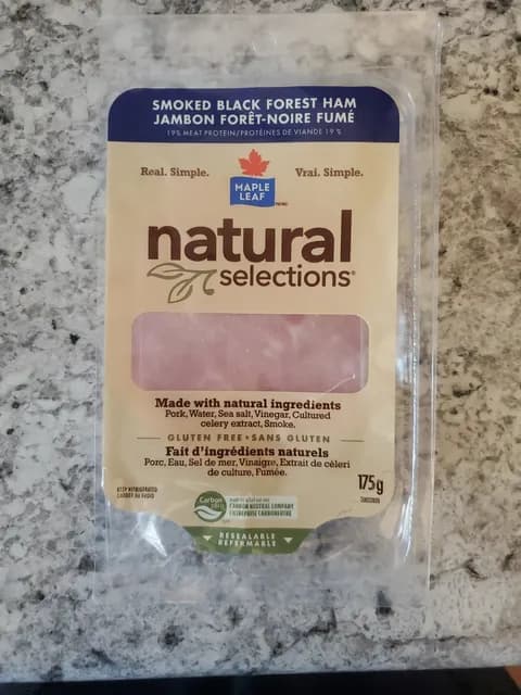 Maple Leaf Natural Selections Smoked Black Forest Ham
