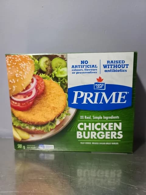 Maple Leaf Prime Chicken Burgers