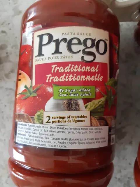 Prego Pasta Sauce Traditional