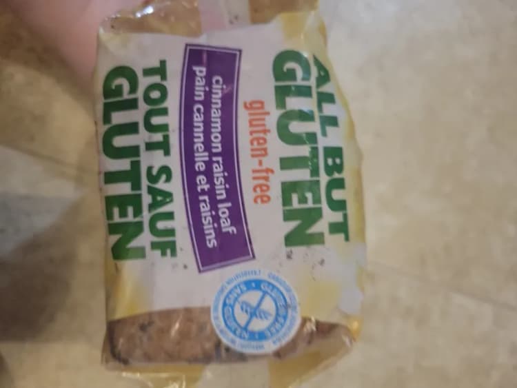 All But Gluten Cinnamon Raisin Loaf