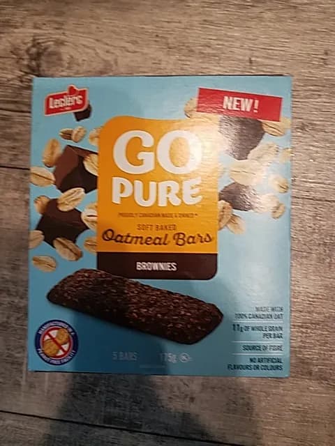 Leclerc Go Pure Soft Baked Oatmeal Bars Brownies