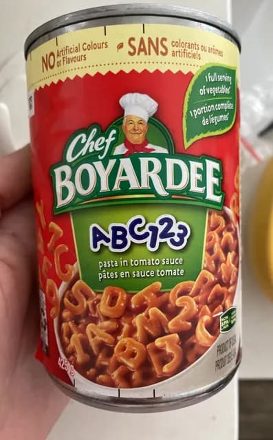 Chef Boyardee Abc123 Pasta In Sauce