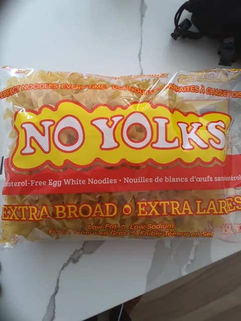 No Yolks Extra Broad Egg White Noodles