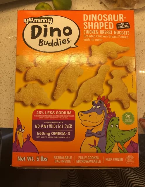Yummy Dino Buddies Dinosaur-Shaped Chicken Breast Nuggets