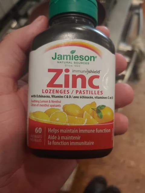 Jamieson Immune Shield Zinc Soothing Lemon & Menthol Lozenges