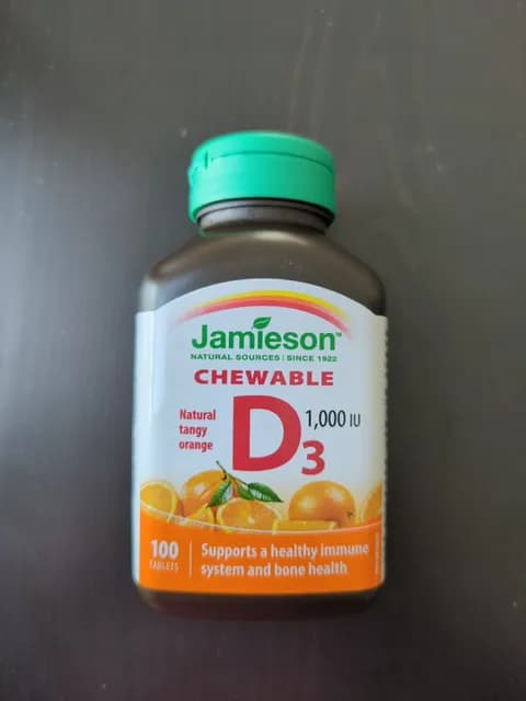 Jamieson Chewable D3 1,000 Iu Natural Tangy Orange