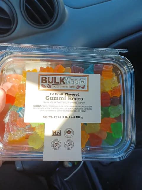 Bulk Foods 12 Fruit Flavored Gummi Bears
