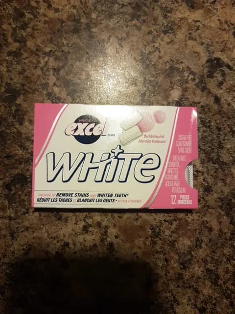 Wrigley'S Excel White Bubblemint Sugar-Free Gum