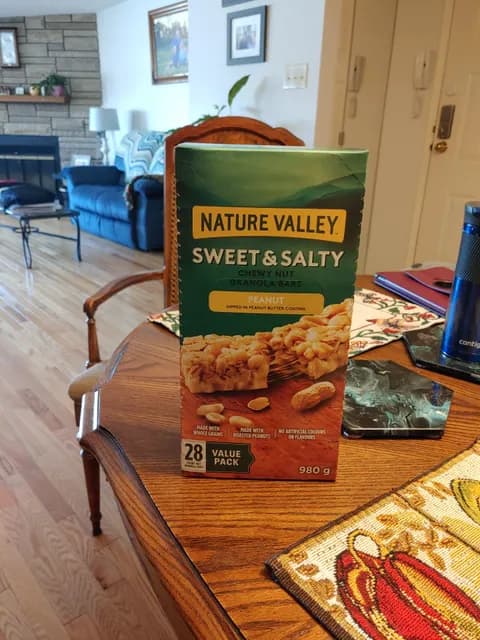 Nature Valley Sweet & Salty Chewy Nut Granola Bars Peanut Dipped In Peanut Butter Coating