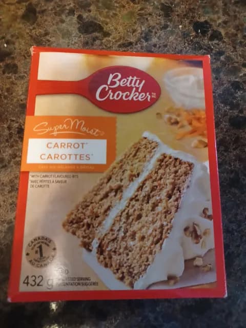 Betty Crocker Super Moist Carrot With Carrot Flavoured Bits
