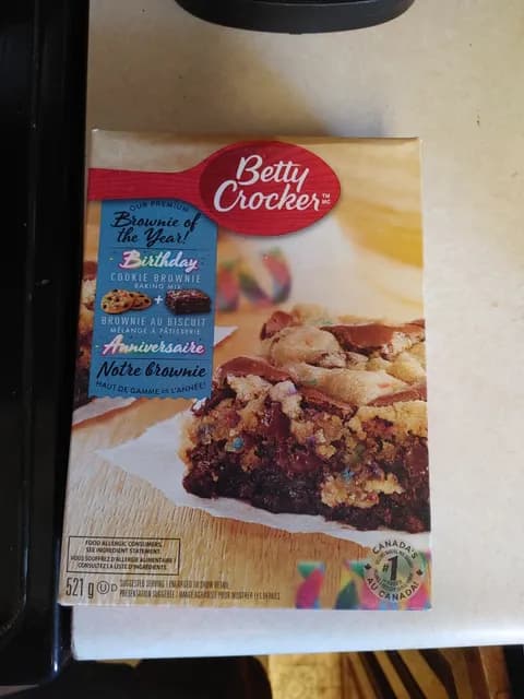 Betty Crocker Birthday Cookie Brownie Baking Mix