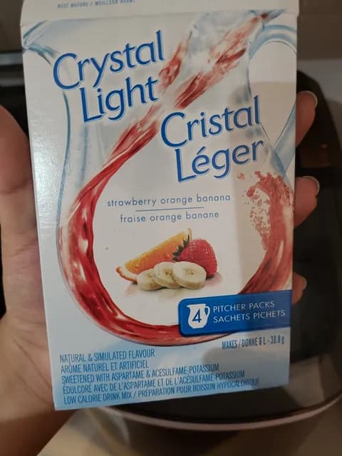 Crystal Light Strawberry Orange Banana Drink Mix